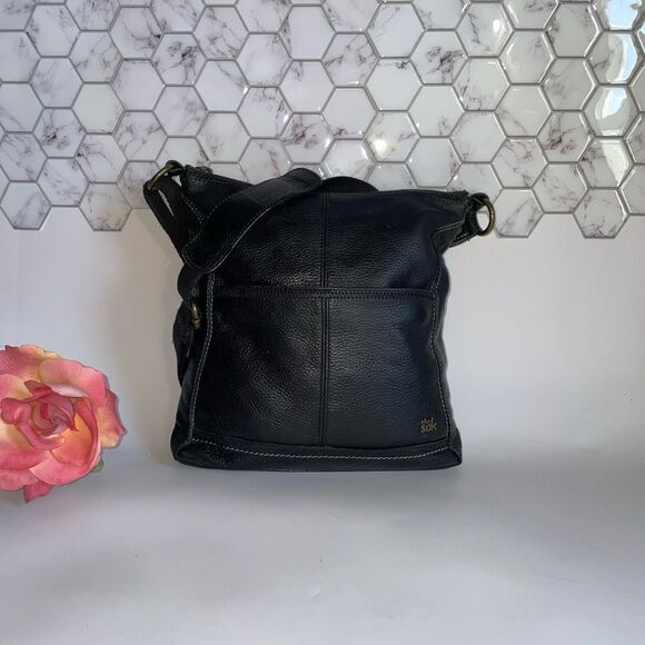 The Sak Black Leather Shoulder Bag - Picture 1 of 8